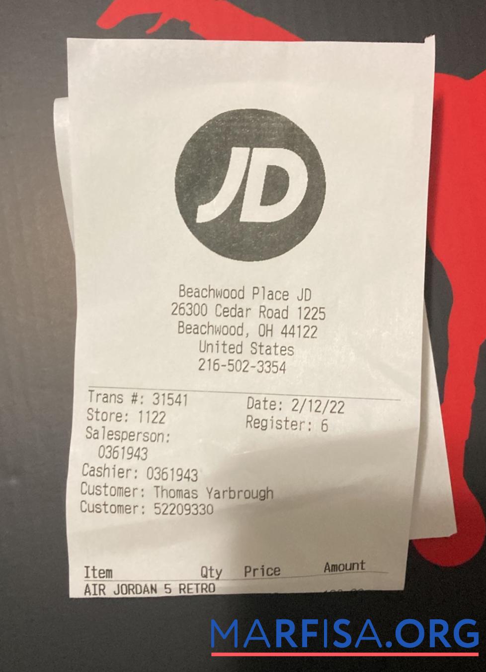 Blank USA JD payment receipt download for verification